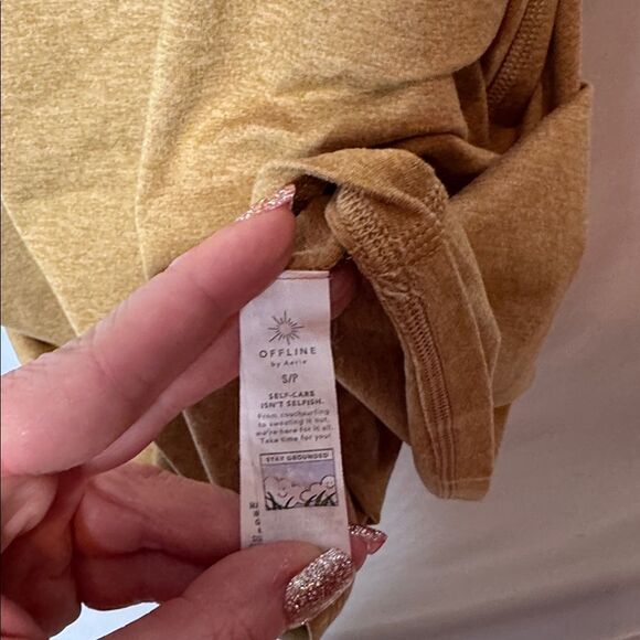 Aerie Offline Tan Hugger Dress Romper Dress. Size Small. - Picture 8 of 10